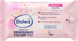 Balea Reinigungstücher pflegend, Reisegröße, 10 St