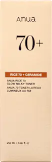 Anua Milky Toner Rice 70 Glow, 250 ml