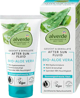 alverde NATURKOSMETIK After Sun Fluid Gesicht mit Aloe Vera, 50 ml
