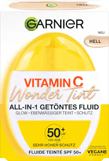 GARNIER Gesichtsfluid Vitamin C Wonder Tint UV LSF 50+, Hell, 40 ml