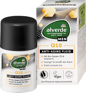 alverde MEN Anti Aging Gesichtsfluid Q10, 50 ml