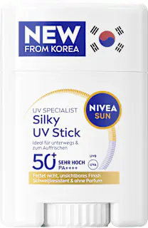 NIVEA SUN Sonnenstick Gesicht, silky UV stick, LSF 50+, 15 g