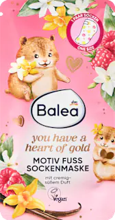 Balea Fußmaske Socken you have a heart of gold (1 Paar), 2 St