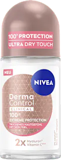 NIVEA Antitranspirant Deo Roll-on Derma Control Clinical Trockenes Hautgefühl, 50 ml