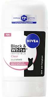 NIVEA Antitranspirant Deostick Black & White Invisible Clear, 50 ml