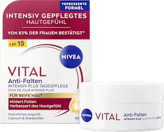 NIVEA Tagescreme Vital Anti-Falten Intensiv Plus LSF15, 50 ml