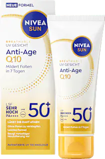 NIVEA SUN Sonnenfluid Gesicht Anti Age Q10, LSF 50+, 40 ml