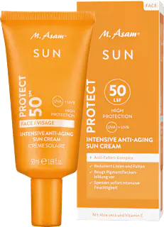 M. Asam Sonnencreme Gesicht, intensive anti-aging, LSF 50, 50 ml