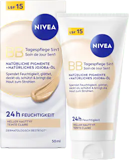 NIVEA BB Creme Essentials 5in1 heller Hauttyp, LSF 15, 50 ml