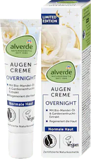 alverde NATURKOSMETIK Augencreme Overnight, 15 ml