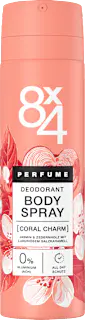 8x4 women Deo Bodyspray Coral Charm, 150 ml
