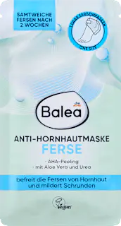 Balea Fußmaske Socken Hornhaut Entferner Ferse (1 Paar), 2 St