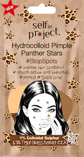 Selfie Project Anti-Pickel Patches Hydrocolloid Pimple Panther Stars, 20 St