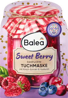 Balea Tuchmaske Sweet Berry bedruckt, 1 St
