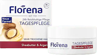 Florena Gesichtscreme Sheabutter & Arganöl, 50 ml