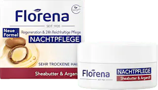 Florena Nachtcreme Sheabutter & Arganöl, 50 ml