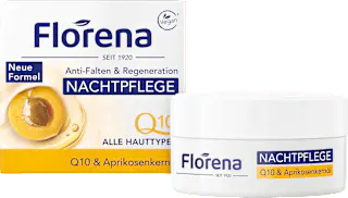 Florena Nachtcreme Q10 & Aprikosenkernöl, 50 ml