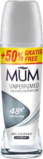 MUM Antitranspirant Deo Roll-on Unperfumed Protection, 75 ml