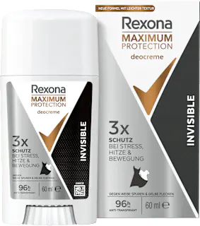 Rexona Antitranspirant Deocreme Maximum Protection Invisible, 60 ml