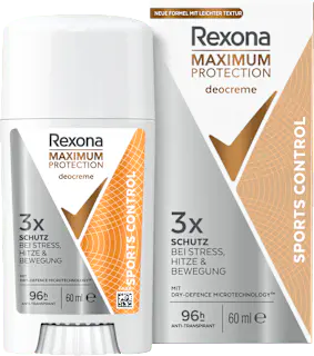 Rexona Antitranspirant Deocreme Maximum Protection Sports Control, 60 ml
