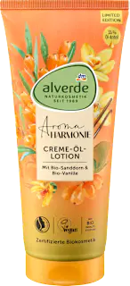 alverde NATURKOSMETIK Bodylotion Cremeöl Lotion Sanddorn & Vanille, 200 ml