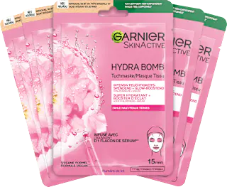 GARNIER Tuchmaske Hydra Bomb Sakura 5 Stück, 140 g