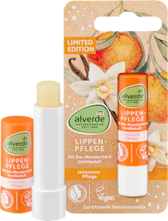 alverde NATURKOSMETIK Lippenpflege Mandarine + Vanille-Duft, 4,8 g